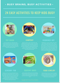 Busy Brains, Busy Activites Parent Guide
