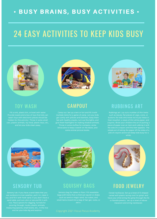Busy Brains, Busy Activites Parent Guide